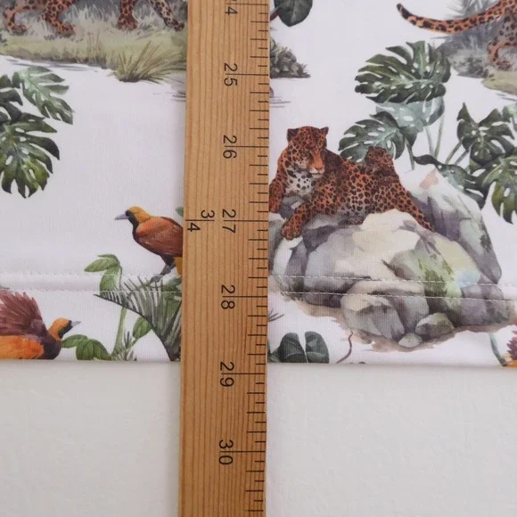 Waggle Mens Polo Golf Shirt White Leopard Bird Jungle Tropical Print Large - Picture 9 of 11